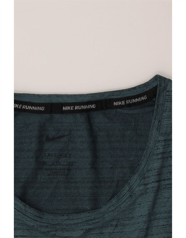 NIKE Mens Dri Fit T-Shirt Top XL Blue Flecked Polyester Vintage Nike and Second-Hand Nike from Messina Hembry 