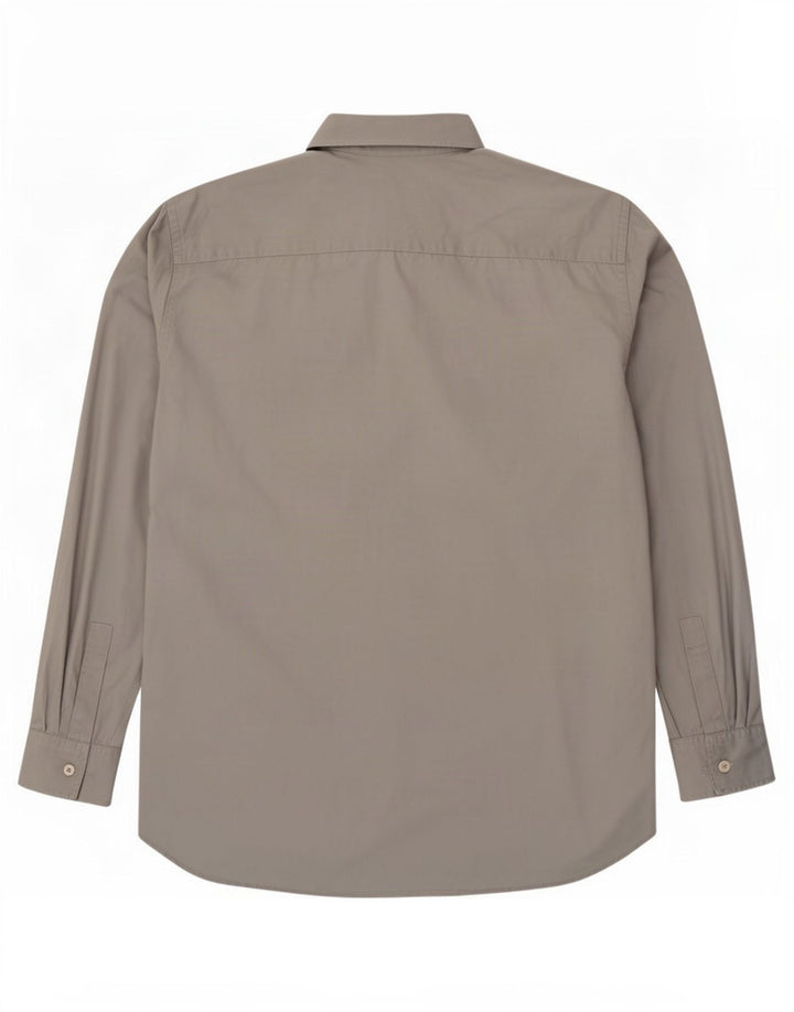 Camisa Gas Hombre Grande Gris Algodón