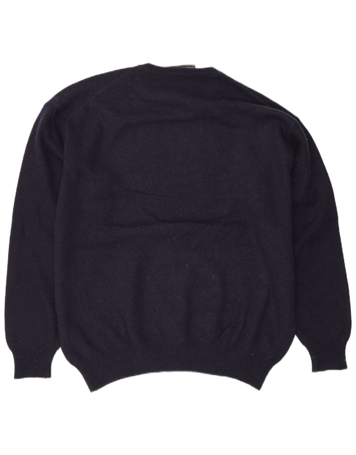 Zara Hombre Jersey Cuello Redondo Jersey XL Lana Azul Marino