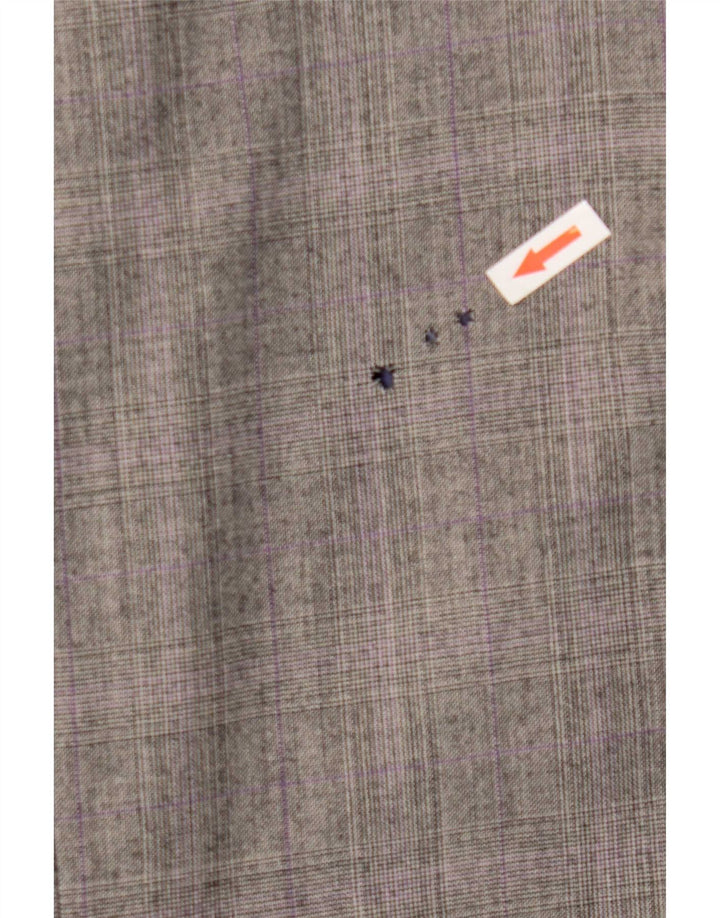 Marks & Spencer Chaqueta tipo blazer de 2 botones para hombre UK 44 XL Lana a cuadros gris