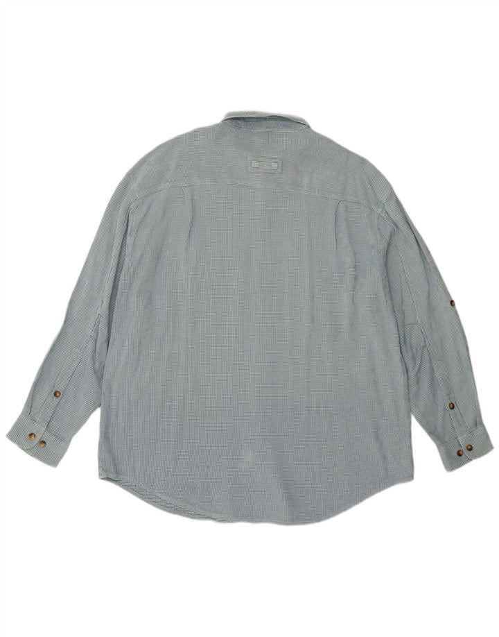 Camisa Orvis Hombre XL Algodón Azul