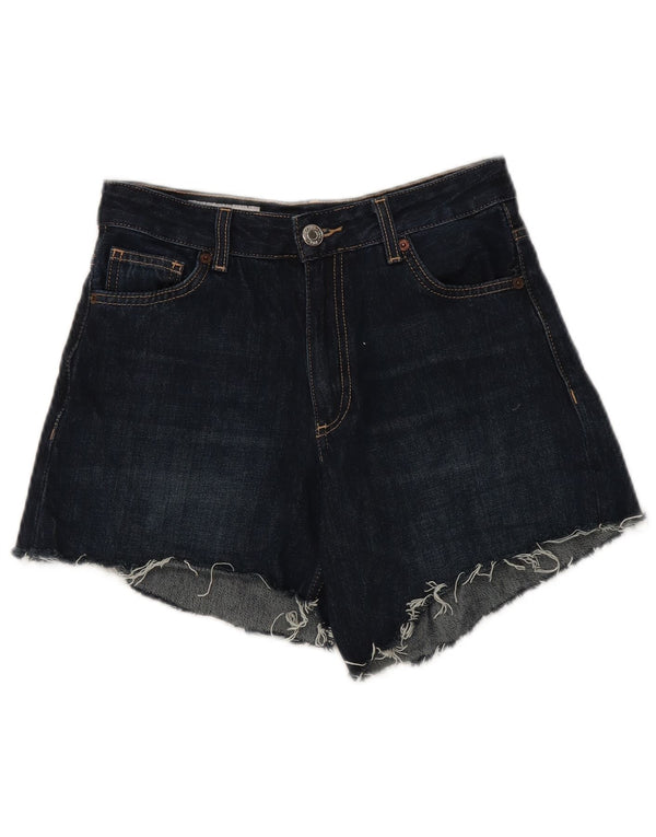 Zara Pantalones cortos de mezclilla para mujer EU 34 2XS W24 Algodón azul marino
