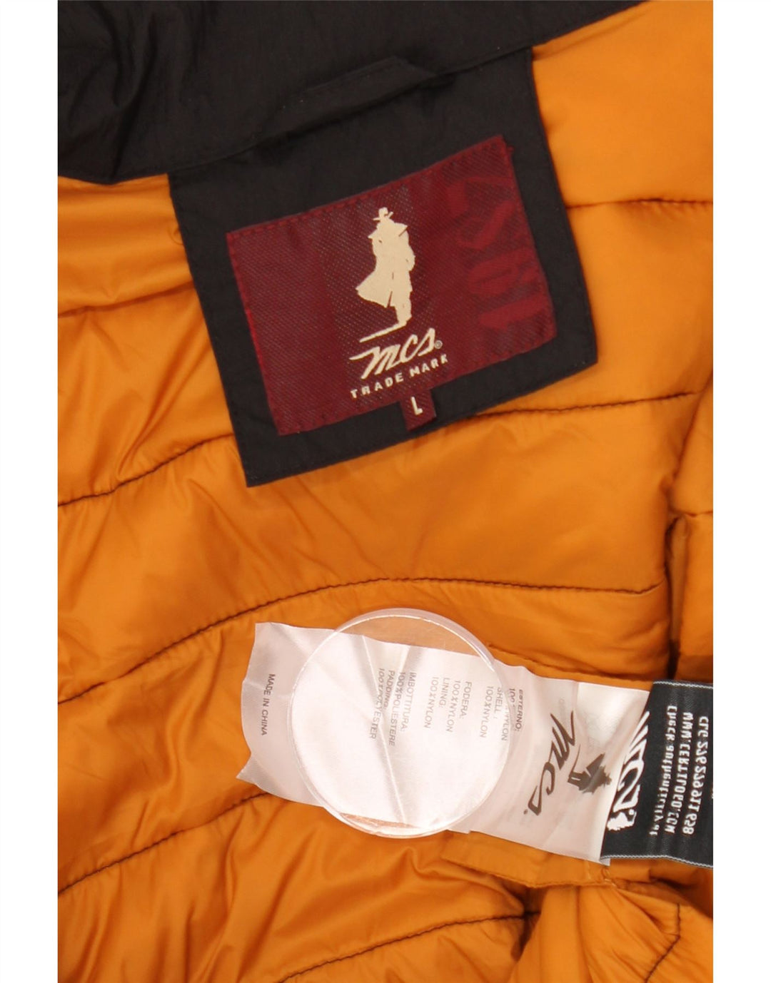 MARLBORO CLASSICS Chaqueta acolchada para hombre UK 40 Large Nylon negro