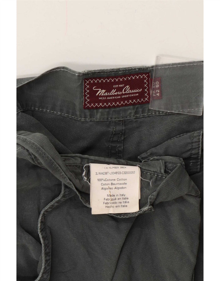 Marlboro Classics Pantalones cortos tipo cargo para hombre EU 50 Large W34 Algodón gris