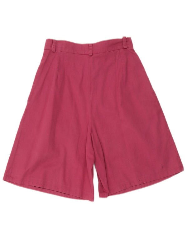 Olivia Hassler Pantalones cortos casuales con cintura alta para mujer W24 XS Rosa