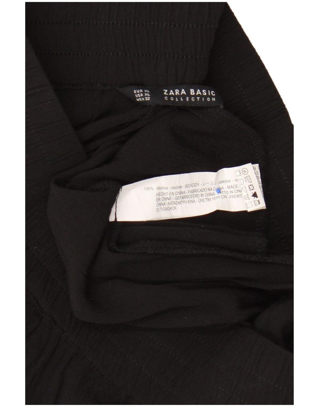 Zara Mujer Shorts XL W32 Negro Viscosa