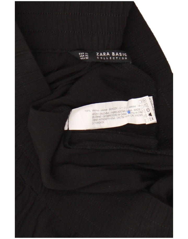 Zara Mujer Shorts XL W32 Negro Viscosa