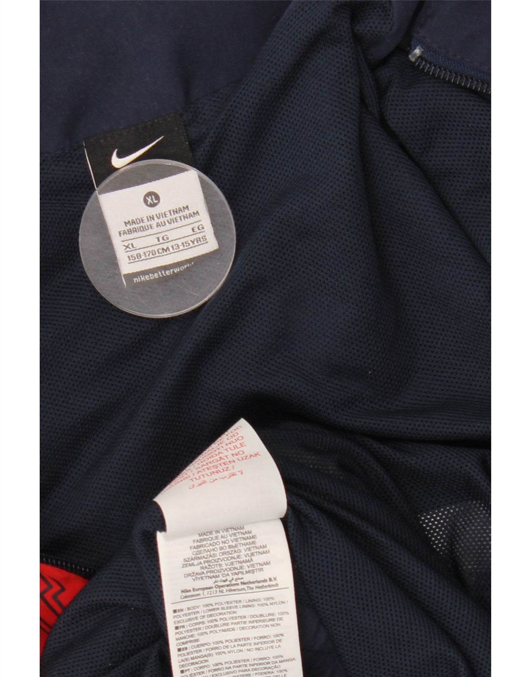 NIKE Chaqueta de chándal para niños 13-14 años XL Azul Marino Colorblock