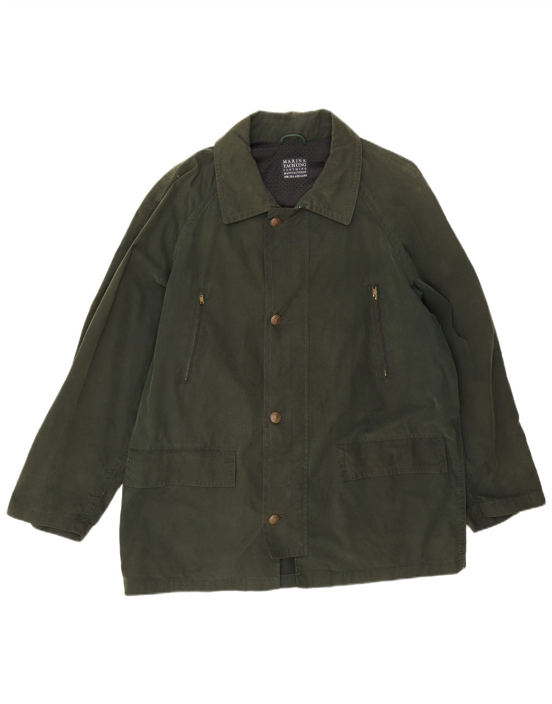 Marina Yachting Chaqueta utilitaria para hombre IT 50 Large Algodón verde