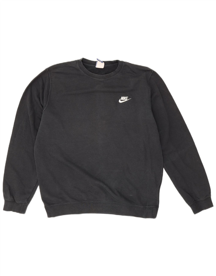 NIKE Sudadera Jumper Medium Negro Algodón Hombre