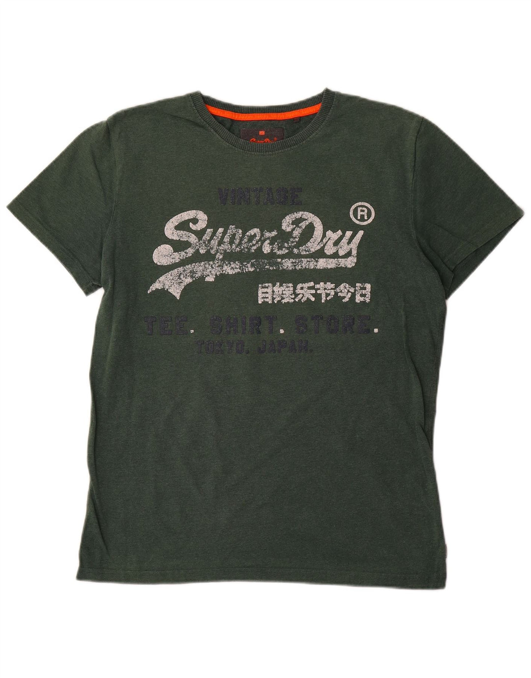 Superdry Camiseta con gráfico gráfico para hombre, talla grande, verde