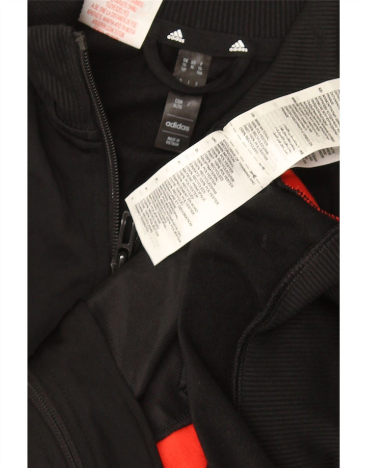 Adidas Chaqueta de chándal para niña 15-16 años Negro Colorblock Poliéster