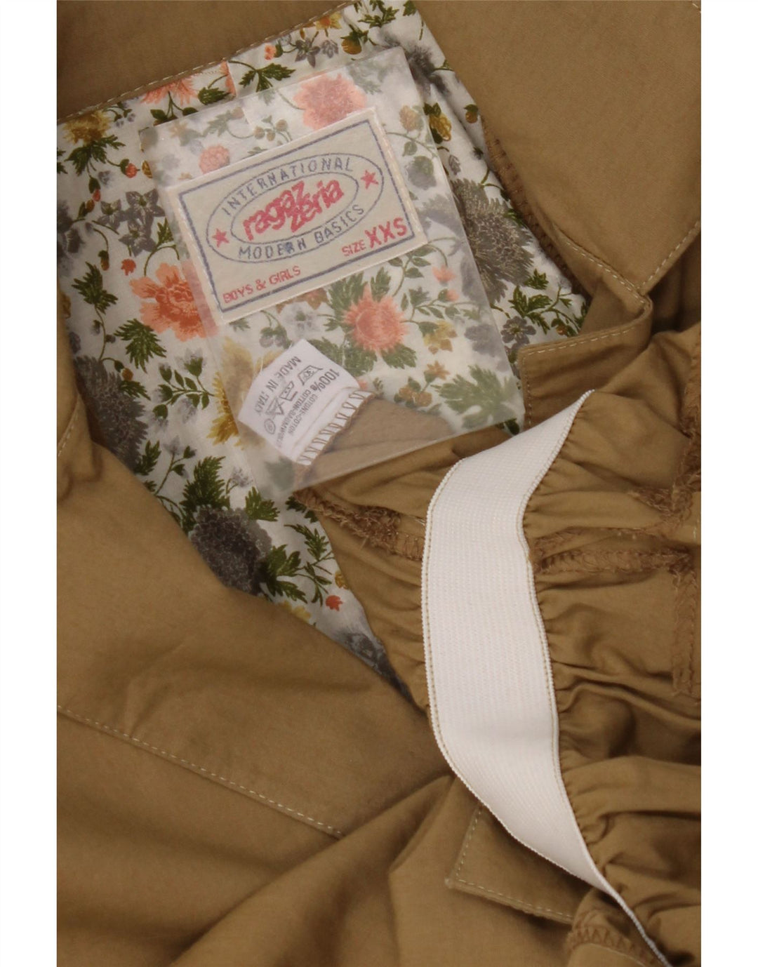 VINTAGE Mujer 4 Botones Con Capucha Blazer Chaqueta Tamaño 6 2XS Algodón Marrón