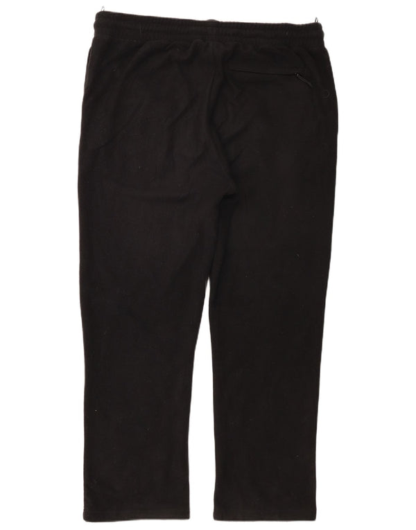 Marks & Spencer - Pantalón de chándal de forro polar para hombre, talla grande, poliéster negro