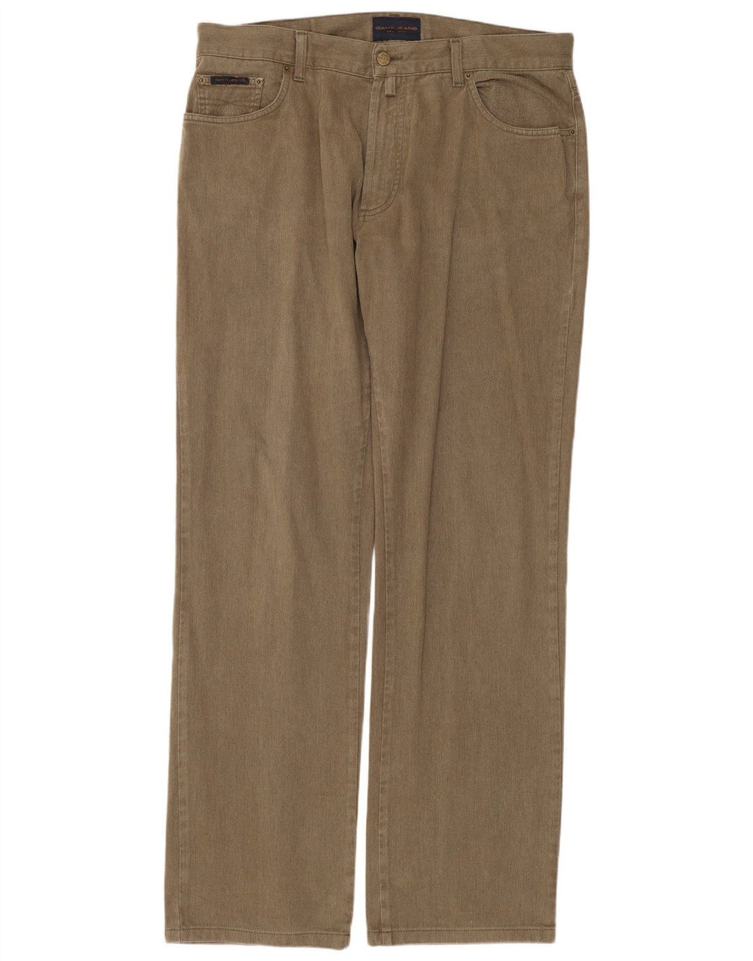 GANT Vaqueros rectos de corte regular para hombre W36 L32 Algodón caqui