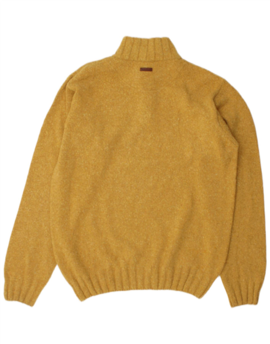 Marlboro Classics Hombre Botón Cuello Jersey Suéter Grande Lana Amarilla