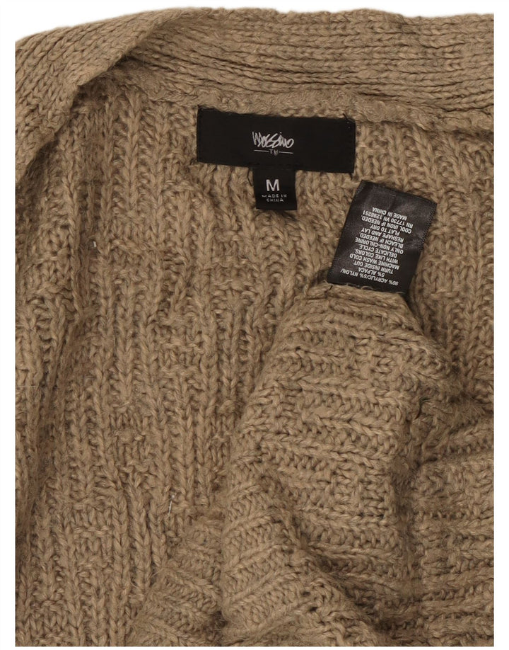 MOSSIMO Suéter Cárdigan Abierto Largo para Mujer UK 44 Acrílico Beige Medio