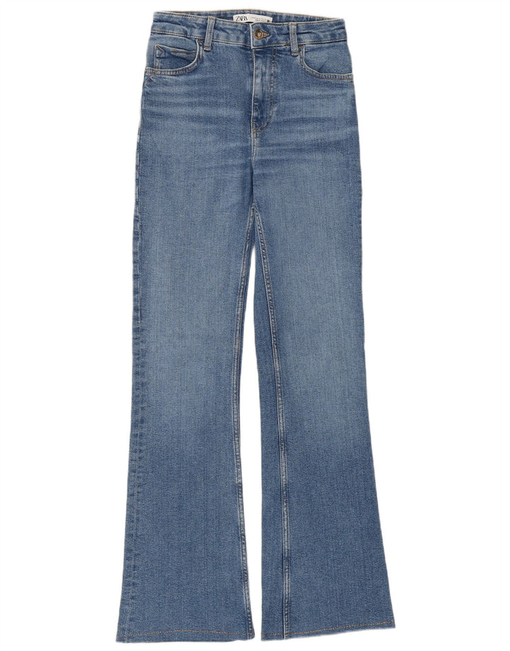 Zara Vaqueros Acampanados Mujer EU 34 2XS W24 L31 Azul