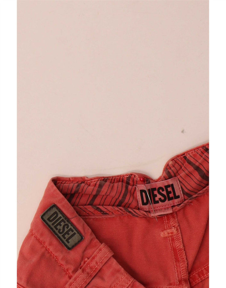 Pantalones Cortos Diesel Mujer W28 Medio Rojo