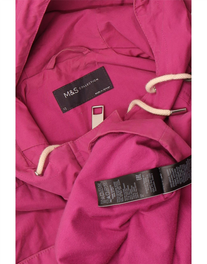 Marks & Spencer Chaqueta utilitaria con capucha para mujer UK 12 Algodón rosa medio
