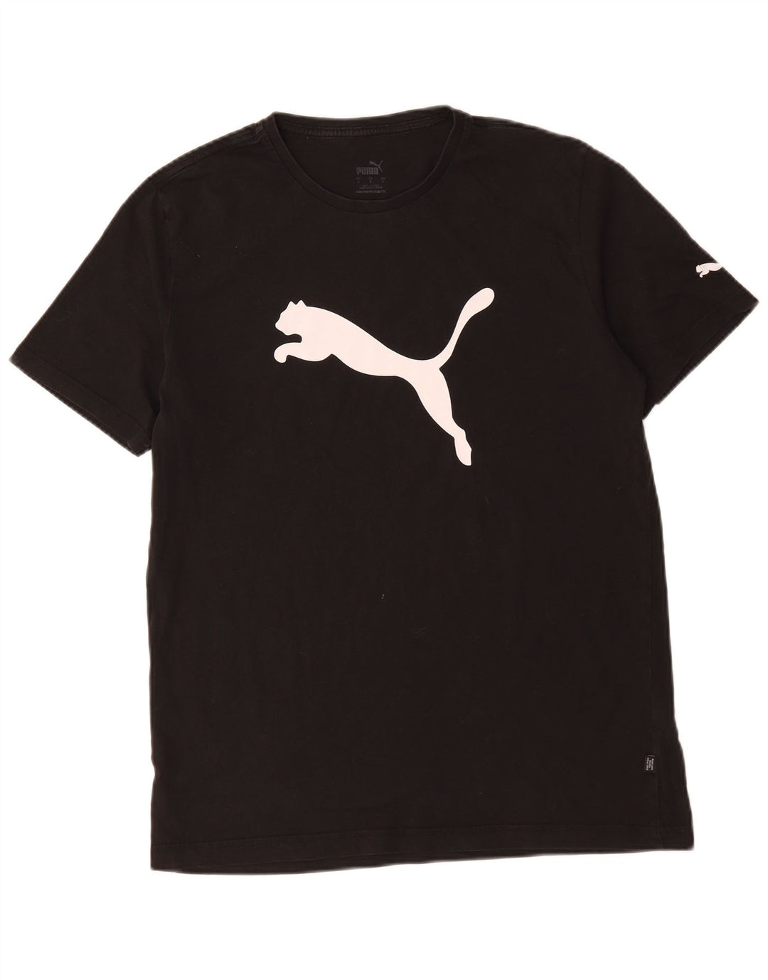 Puma - Camiseta gráfica para hombre, talla grande, algodón negro