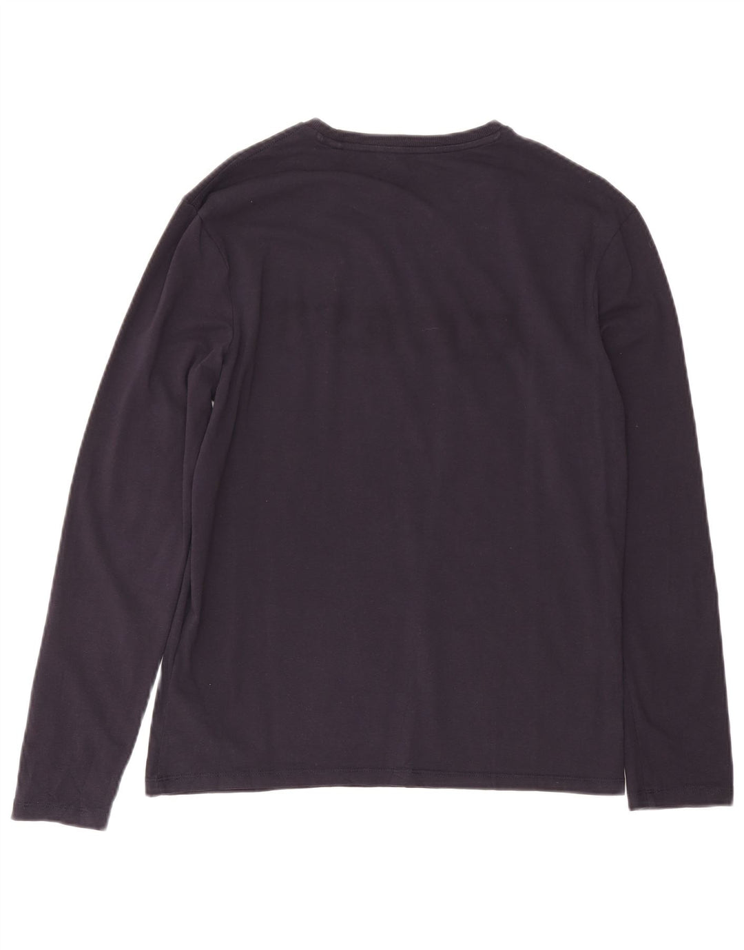 Guess Mens Slim Fit Graphic Top Manga Larga UK 36 Small Azul Marino Algodón