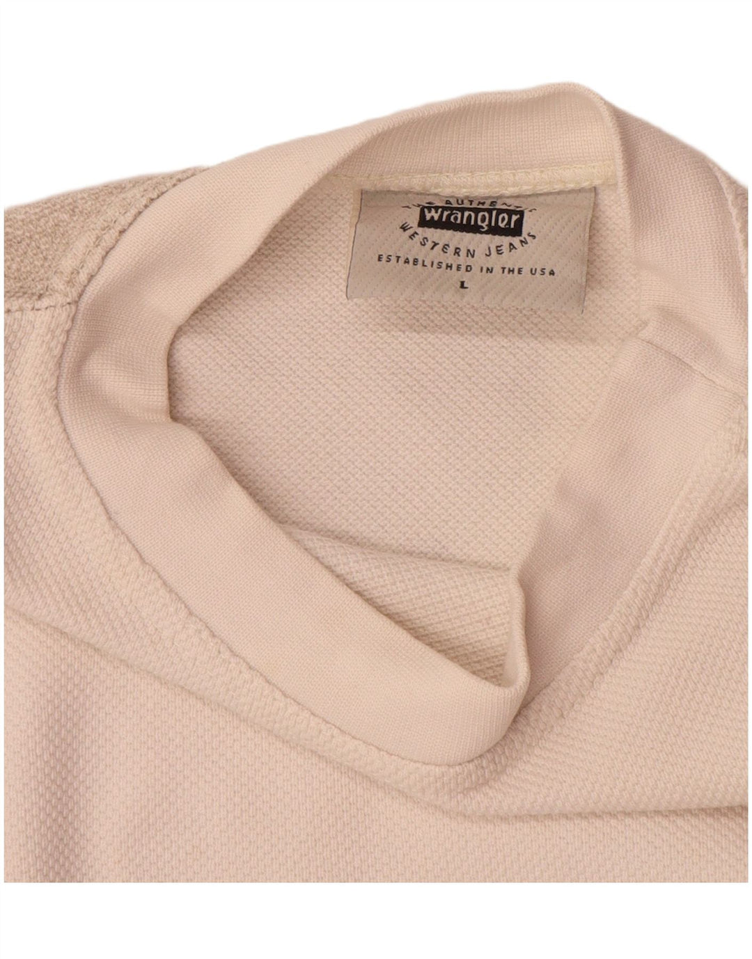 Wrangler Top Gráfico De Manga Larga Para Hombre Blanco Grande