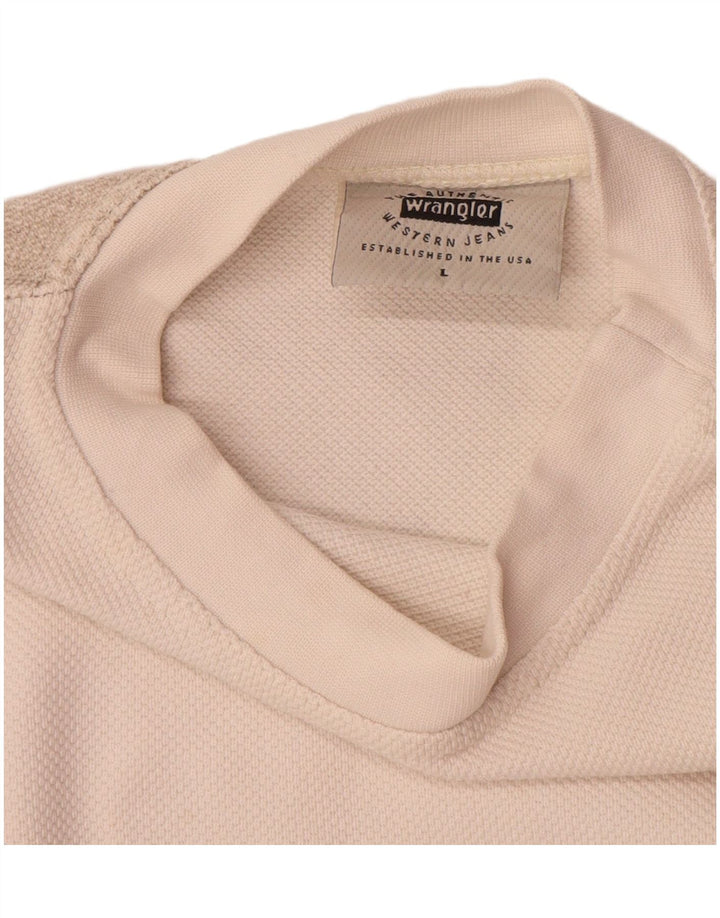 Wrangler Top Gráfico De Manga Larga Para Hombre Blanco Grande