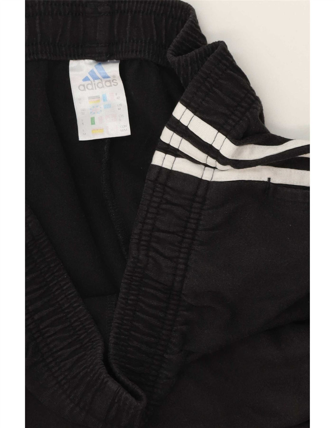 Adidas - Pantalones cortos deportivos para hombre, algodón negro mediano