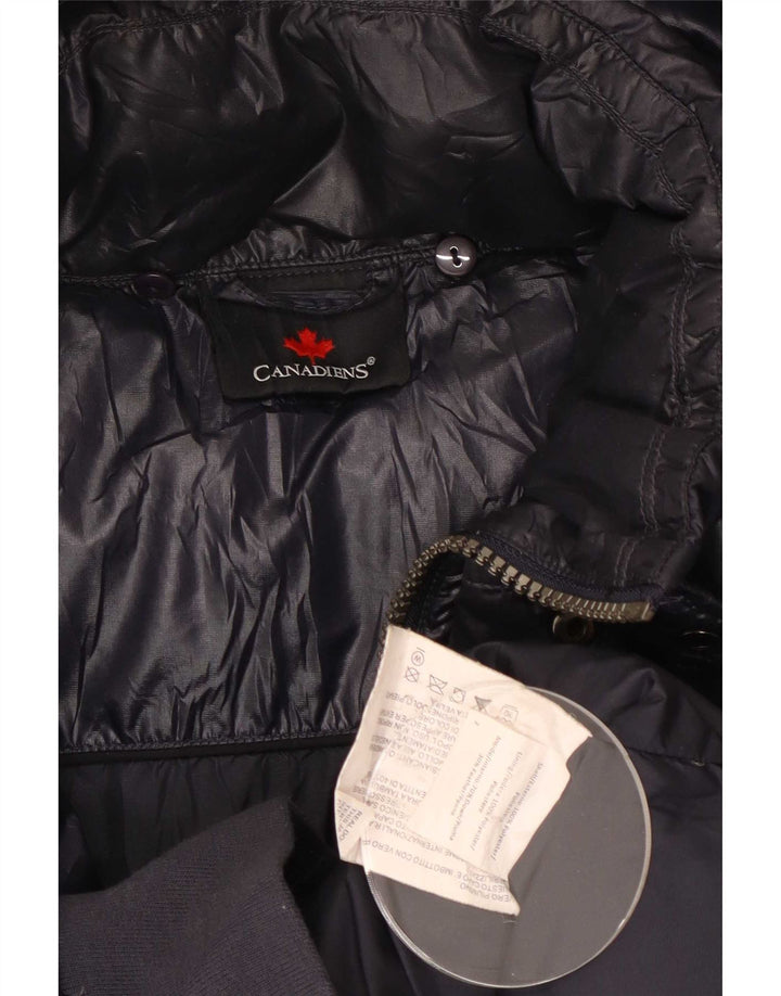 Canadiens Chaqueta acolchada con capucha para hombre IT 50 Large Poliéster azul marino