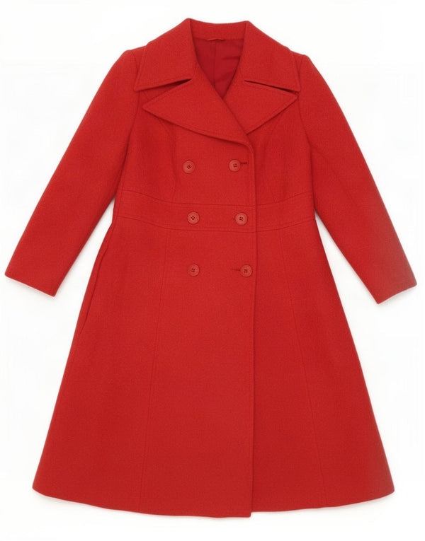 MAJORELLE Abrigo cruzado para mujer UK 10 Small Red