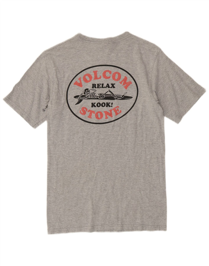 Volcom Camiseta gráfica para hombre Top Small Grey Cotton