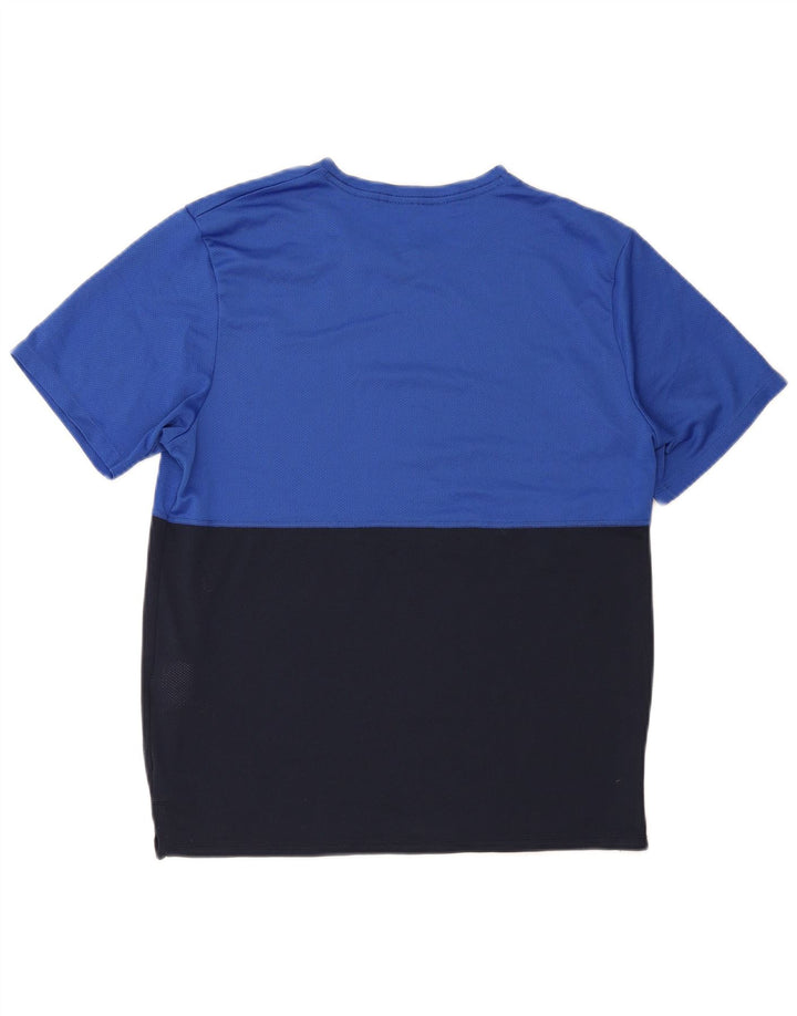Nike - Camiseta deportiva para hombre, color azul medio, color block, poliéster