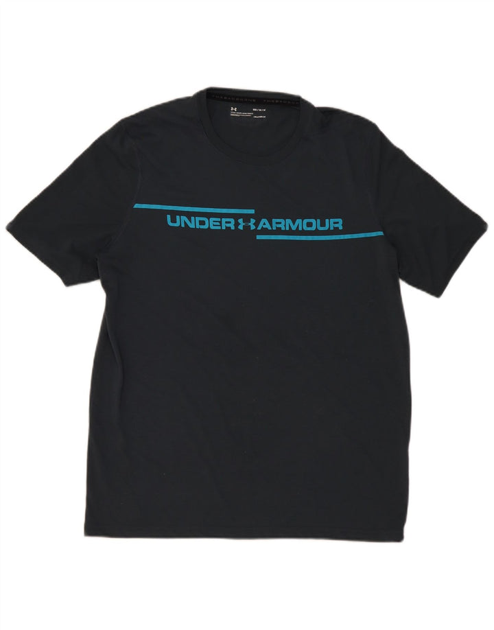 Under Armour Hombre Heat Gear Graphic Camiseta Top Gris Medio