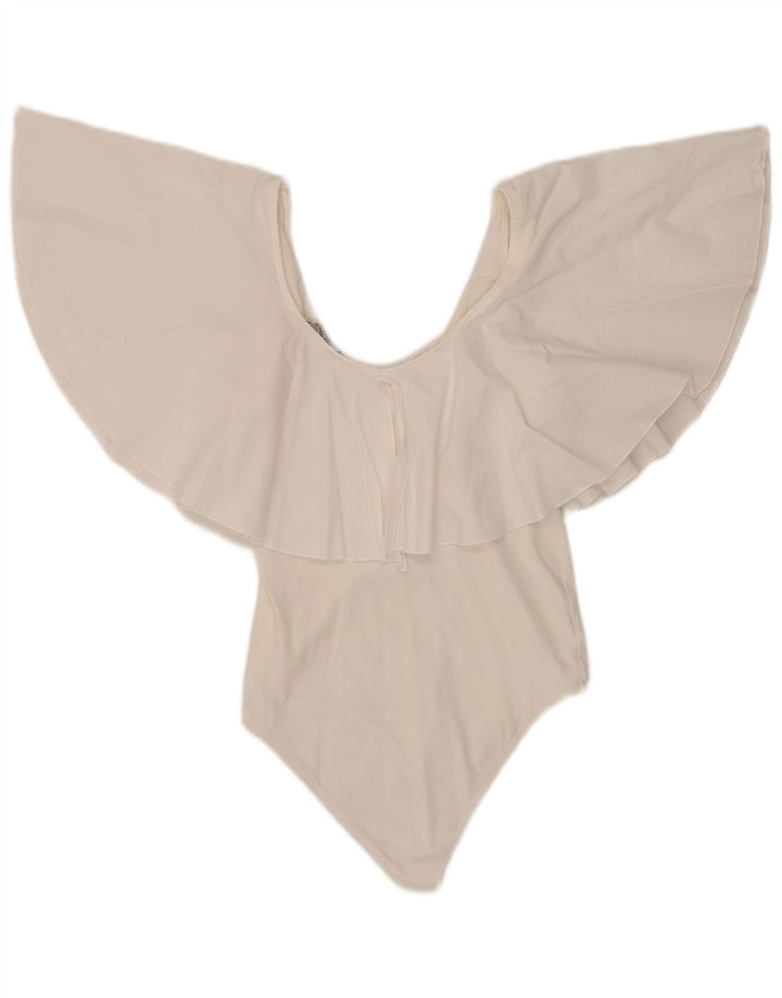 Zara Mujer Trajes De Baño ES 40 Pequeño Blanco