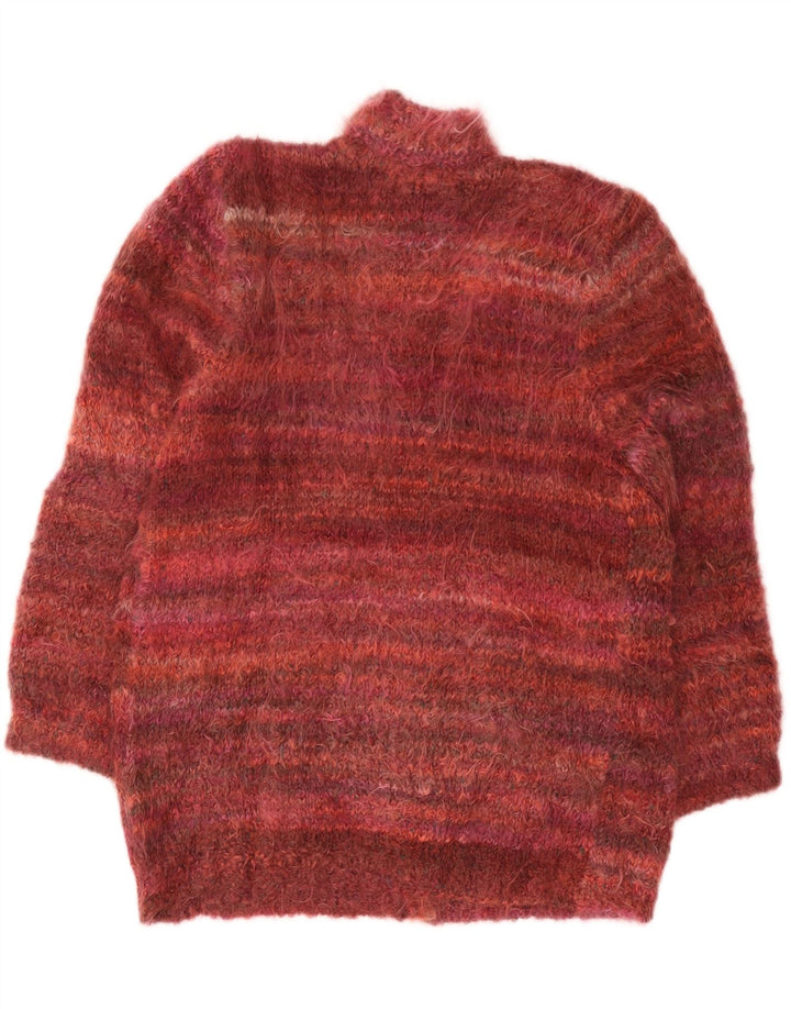 Vintage mujer oversized Cardigan suéter Reino Unido 18 XL Borgoña