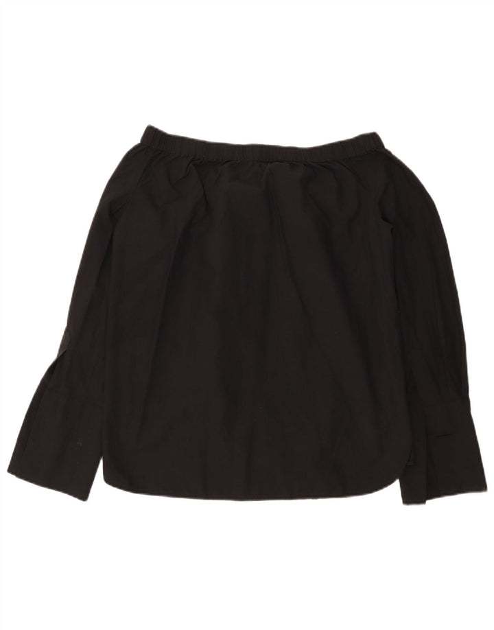 Zara Top extragrande con hombros descubiertos para mujer UK 6 XS Negro
