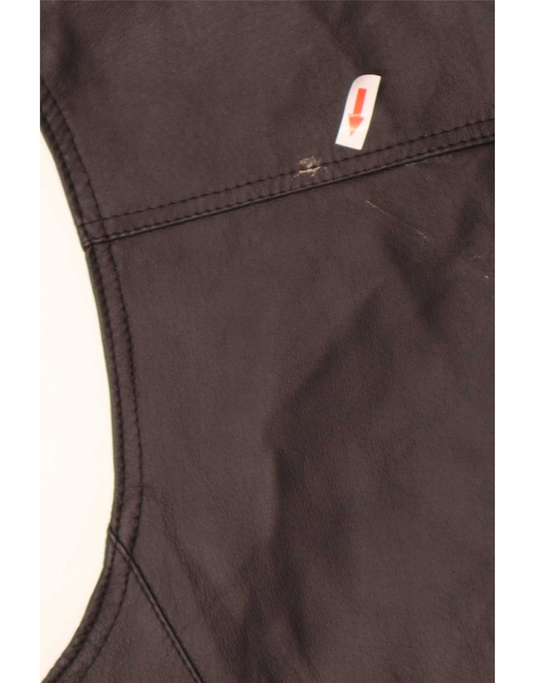 John F Gee Chaleco de cuero para hombre grande negro