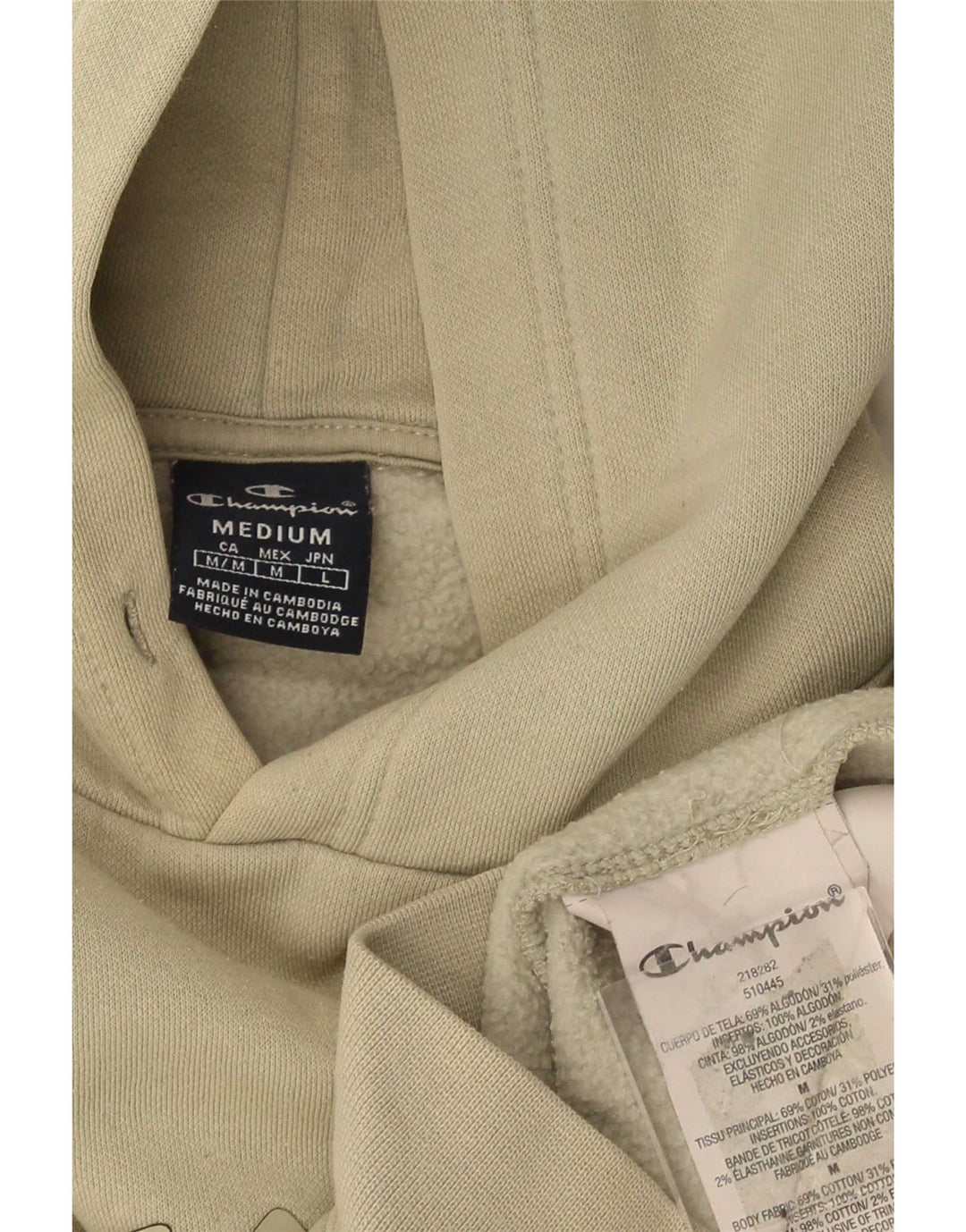 Champion Sudadera Con Capucha Gráfica De Algodón Caqui Medio