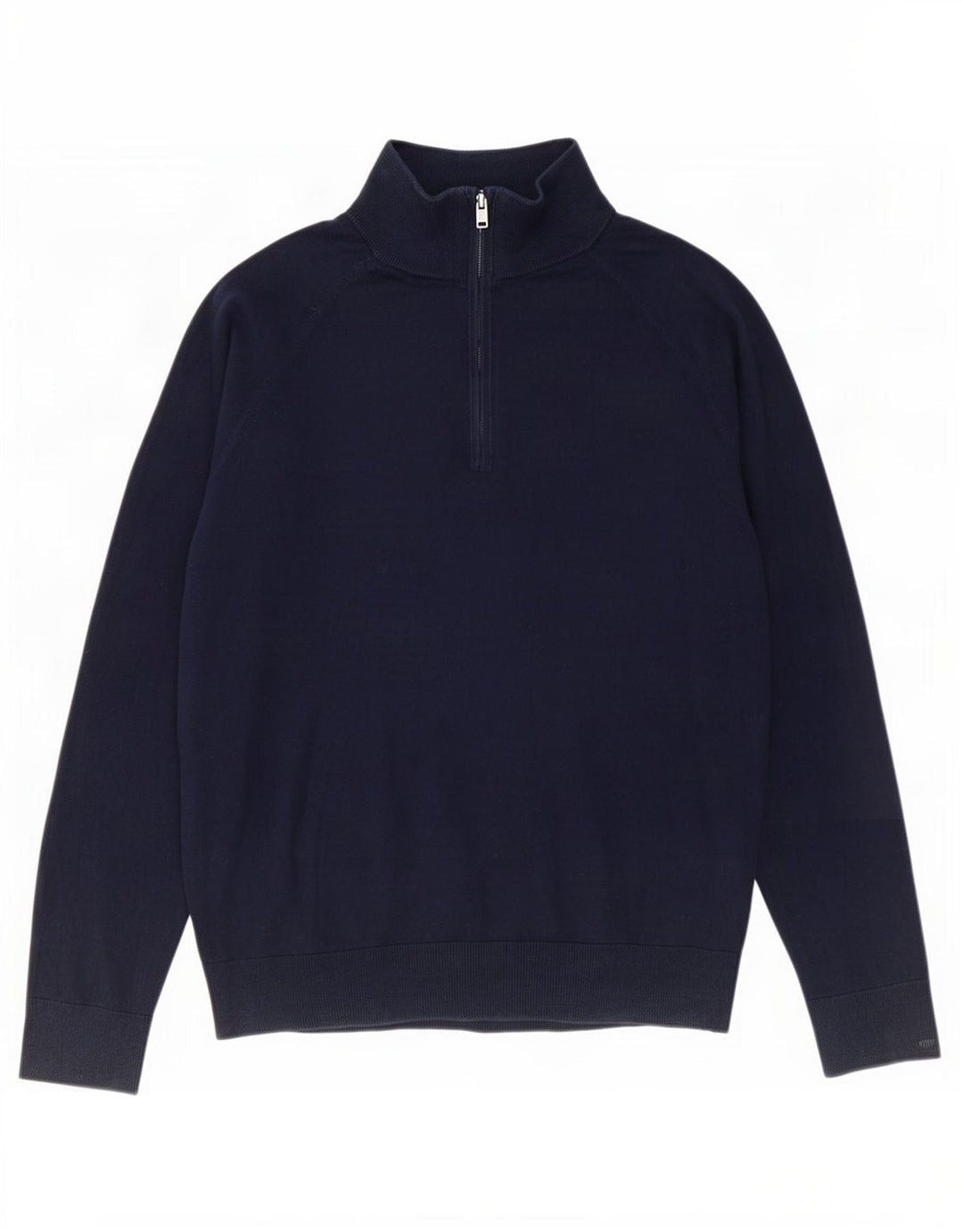 Gap - Jersey con cuello y cremallera para hombre, talla grande, algodón azul marino