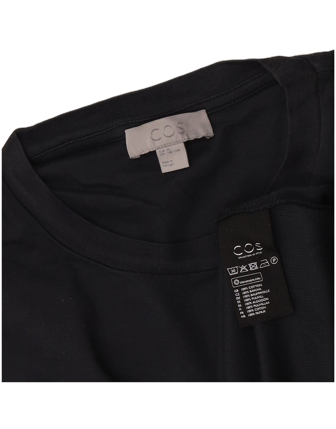 Cos Camiseta para hombre Top XL Algodón azul marino