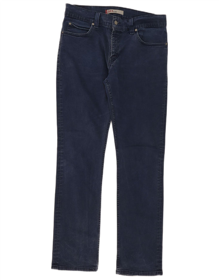 Levi's Mujer 511 Slim Jeans W36 L34 Algodón Azul Marino