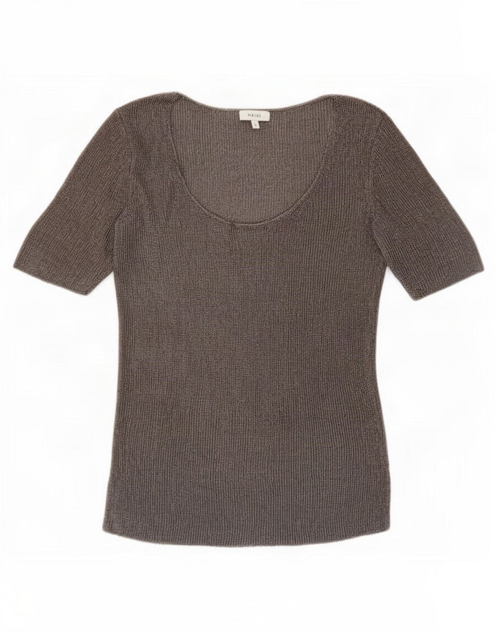 Blusa Reiss para mujer Top UK 10 Small Grey Moteado
