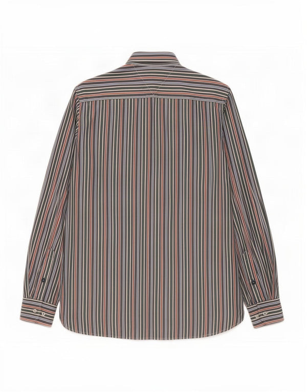 Camisa Tommy Hilfiger Custom Fit de algodón a rayas multicolor pequeña para hombre