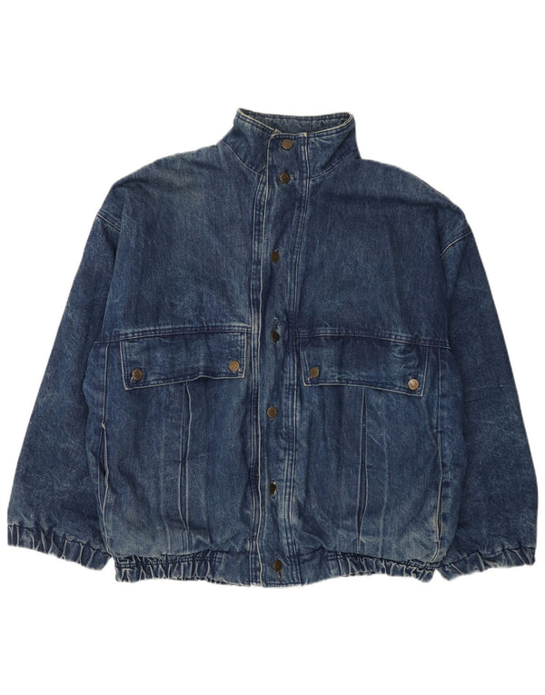 Vintage hombres chaqueta de mezclilla Reino Unido 42 XL algodón azul