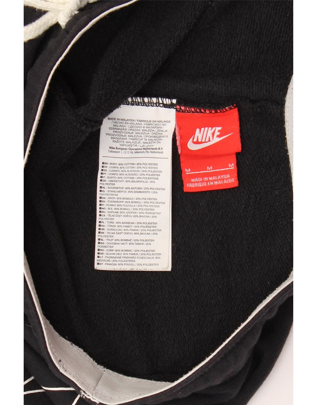 NIKE Shorts deportivos gráficos para hombre Algodón negro mediano