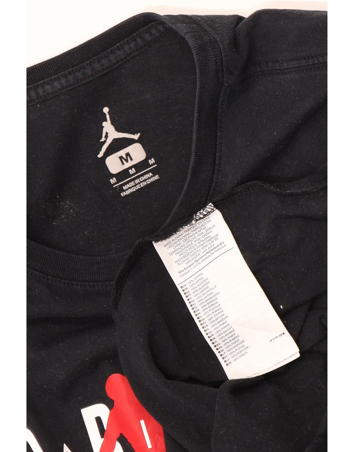 Jordan - Camiseta gráfica para hombre, talla mediana, algodón negro