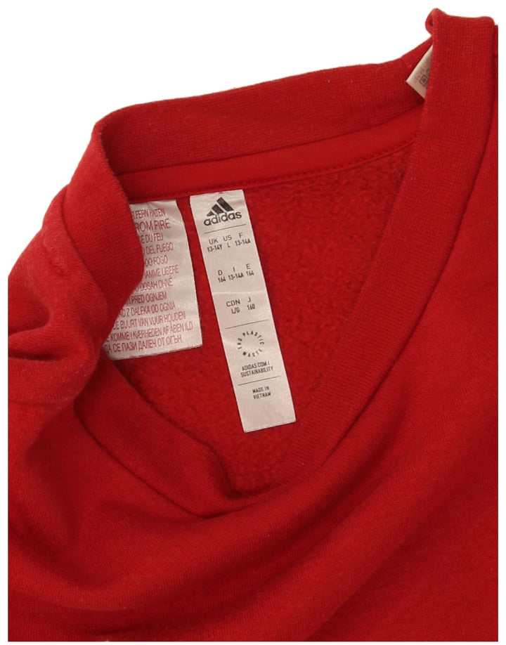 Adidas Sudadera para niño Jumper 13-14 años Rojo Algodón