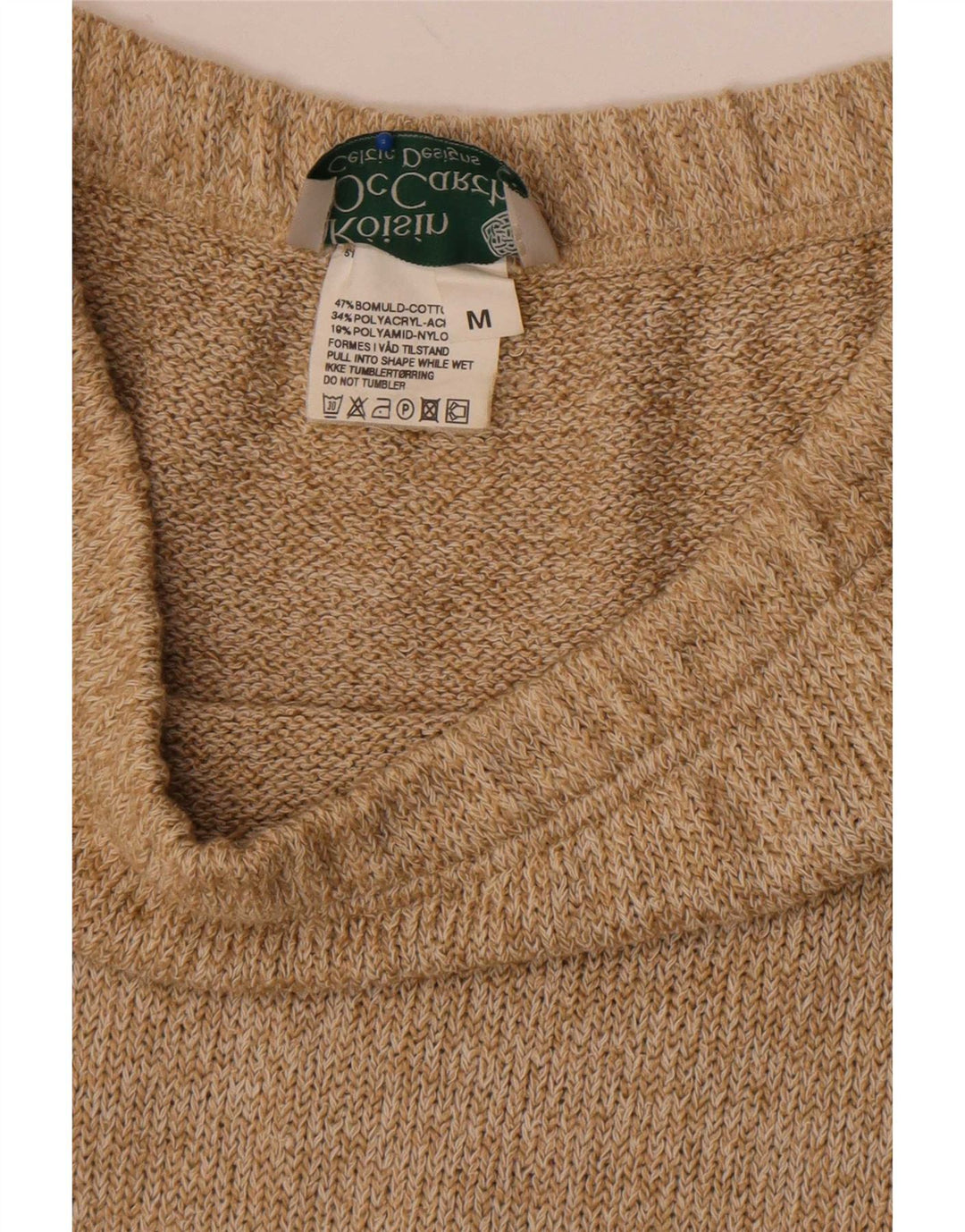 Roisin McCarthy Falda larga de punto para mujer mediana W30 algodón beige