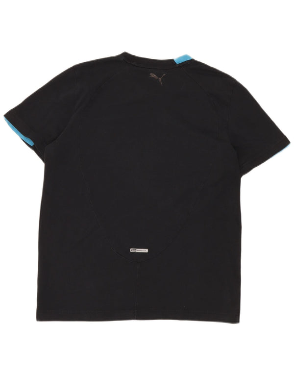 PUMA Camiseta gráfica para hombre Top mediano de algodón negro